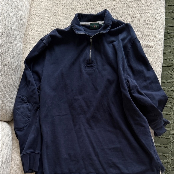 J. Crew Men's Dark Blue Zip-Up Sweater - Picture 2 of 3